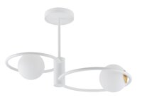 Plafonnier blanc Moderne Abat-jour sph&eacute;rique Verre...