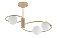 Plafonnier design verre m&eacute;tal d&eacute;coratif G9...