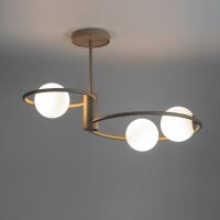 Plafonnier design verre métal décoratif G9...