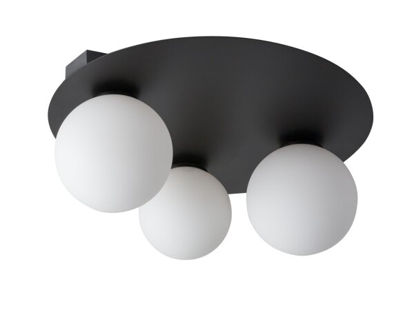 Plafonnier noir Moderne Métal Verre G9 confortable