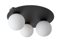 Plafonnier noir Moderne Métal Verre G9 confortable