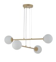 Accueillante lampe à suspendre verre métal...