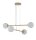 Accueillante lampe &agrave; suspendre verre m&eacute;tal or G9 4-flamme