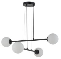 Grande lampe à suspendre métal verre 4...