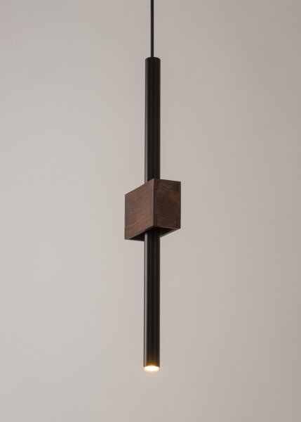 Suspension moderne métal bois noir G9 confortable