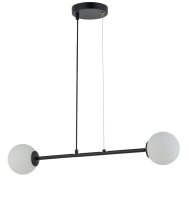 Suspension noire m&eacute;tal verre boule &Oslash;12 cm...