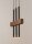 Confortable lampe à suspendre métal bois poutre 3 flammes