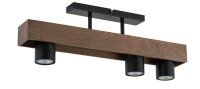 Plafonnier en bois M&eacute;tal Noir Moderne GU10...