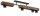 Plafonnier moderne noir 4 flammes GU10 98 cm de long