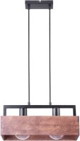 Longue lampe à suspendre métal bois 40 cm 2...