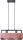 Longue lampe &agrave; suspendre m&eacute;tal bois 40 cm 2 flammes cosy