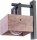 Applique en bois Noir M&eacute;tal E27 P:21 cm naturel