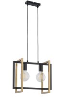Lampe à suspendre en métal noir or E27 L:41...