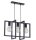 Suspension noire 3 flammes m&eacute;tal E27 Moderne