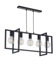 Lampe à suspendre moderne métal noir L:76cm...