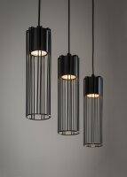 Suspension décorative Noir Métal GU10 3-flamme