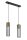 Lampe à suspendre 2 flammes grille métallique GU10 décorative