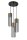 Suspension ronde noir or métal 3-flmg Ø20 cm