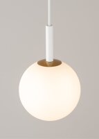 Suspension Blanc Sphère Métal Verre faible...