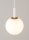 Suspension Blanc Sphère Métal Verre faible éblouissement Ø14 cm G9