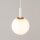 Suspension Blanc Sphère Métal Verre faible éblouissement Ø14 cm G9