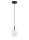 Boule Lampe à suspendre Noir Blanc Métal Verre Ø14 cm rond