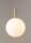 Lampe à suspendre ronde verre sphère métal or G9 Ø14 cm