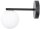 Applique noire anti-&eacute;blouissement m&eacute;tal verre G9 P:24 cm