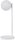 Lampe de chevet blanche m&eacute;tal verre faible &eacute;blouissement G9 H:43 cm
