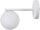 Applique blanche m&eacute;tal verre satin&eacute; H:18 cm faible &eacute;blouissement