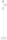 Lampadaire 3 flammes m&eacute;tal blanc boule lecture G9 160 cm
