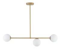 Plafonnier or verre m&eacute;tal G9 L:86 cm faible...