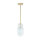Plafonnier doré métal verre satiné G9 5 flammes