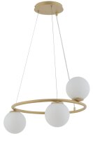 Suspension ronde m&eacute;tal verre or &Oslash;48 cm...
