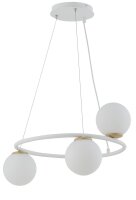 Lampe &agrave; suspendre Rondell Blanc M&eacute;tal Verre...