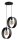 Suspension E27 noir anneaux 2 flammes &eacute;l&eacute;gant