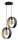 Suspension moderne &agrave; 2 flammes noir or E27 L:38 cm