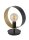 Lampe de table m&eacute;tal noir or anneau 32 cm E27 d&eacute;coratif