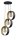 Design Lampes suspendues Noir Or Anneaux M&eacute;tal 3-flmg