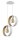 Lampe &agrave; suspendre 3 flammes m&eacute;tal or blanc E27 d&eacute;coratif