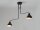 Plafonnier à 2 flammes blanc noir E27 L:93 cm allongé