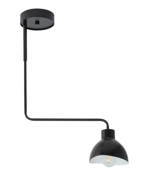 Plafonnier en métal Noir Blanc Moderne E27 frappant