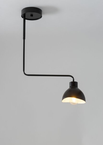Plafonnier en métal Noir Blanc Moderne E27 frappant