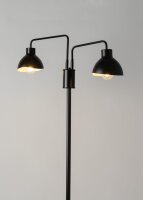 Lampadaire noir métal blanc grand 162 cm E27 Lire
