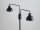 Lampadaire noir métal blanc grand 162 cm E27 Lire
