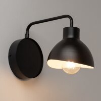 Applique noire Blanc Métal H:19 cm E27 stylé