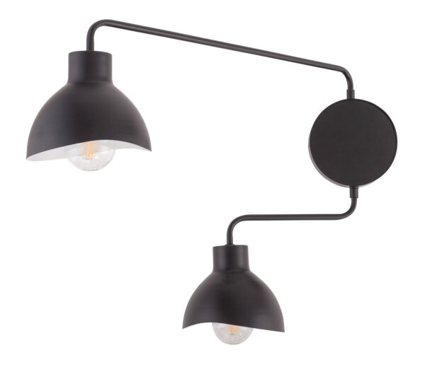 Applique murale multi-flamme Noir Blanc E27 H:44 cm élégant