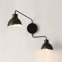 Applique murale multi-flamme Noir Blanc E27 H:44 cm...
