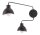 Applique murale multi-flamme Noir Blanc E27 H:44 cm élégant