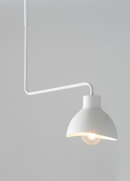 Plafonnier blanc métal 2flmg E27 jusquà 60W décoratif